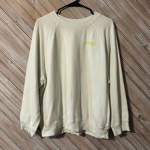 Roots Athletic Bubble Letter Logo Crewneck Sweater Lime Green Pullover